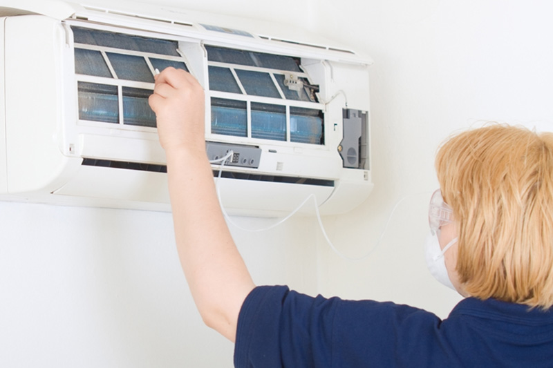 What Maintenance Is Needed for a Ductless System? Ductless unit inspection.